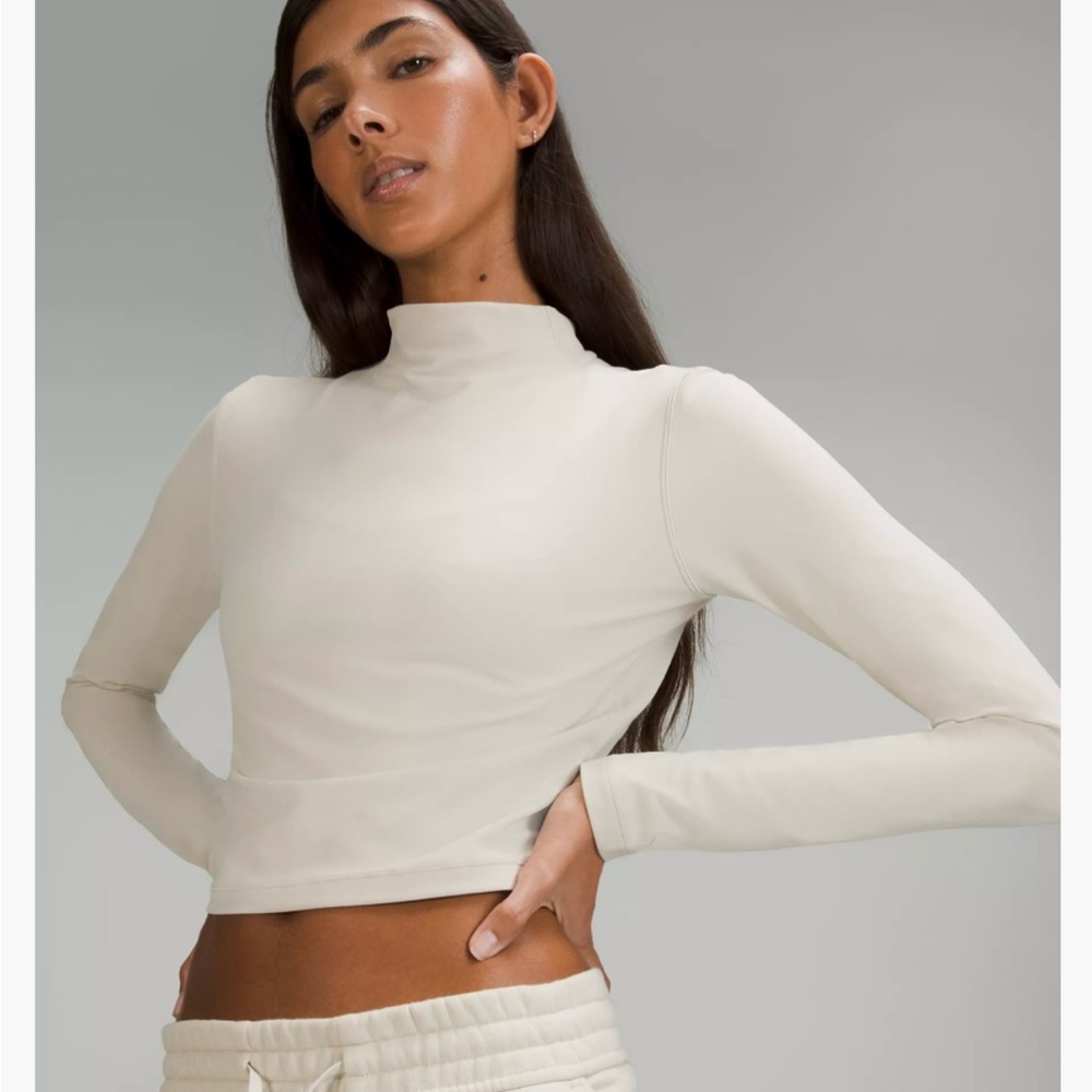 LULULEMON “All Aligned” mock neck long sleeve top, sz 6